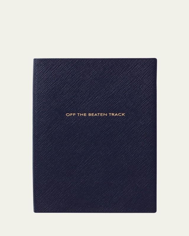 "Off the Beaten Track" Soho Travel Journal in Panama Leather, Navy
